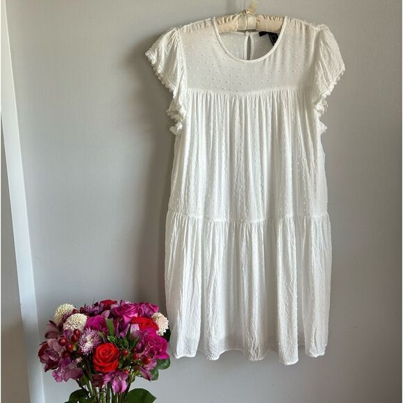 Forever 21 Swiss Dot Tiered Dress - Picture 1 of 6